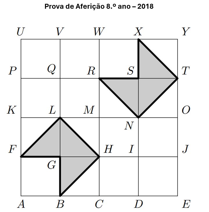 Figura do enunciado - Prova de Aferição 8.º ano - 2018