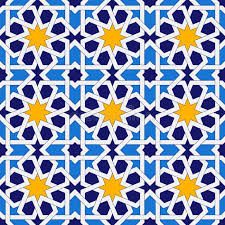 Mosaico de arte islâmica com simetrias
