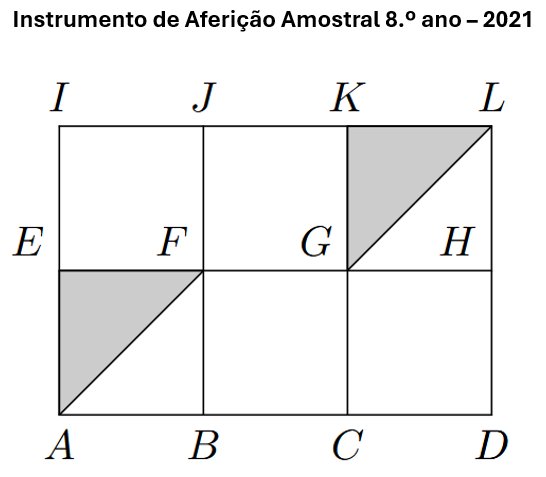 Figura do enunciado - Instrumento de Aferição Amostral 8.º ano - 2021